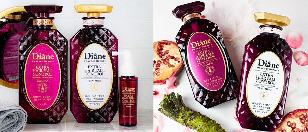 moist diane extra hair fall control shampoo and treatment